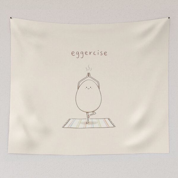 Item preview, Eggcercise Cute Funny Egg Workout Fitness Pun designed and sold by Eathusiast.