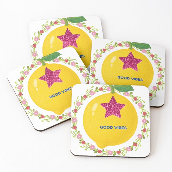 Item preview, Floral Lemon with Fuchsia Star. designed and sold by Kuevitaglowshop.