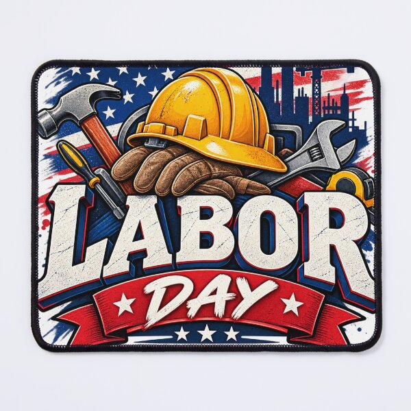 Item preview, Vintage Labor Day Hard Work American Worker Patriotic designed and sold by CreativeNest Prints.