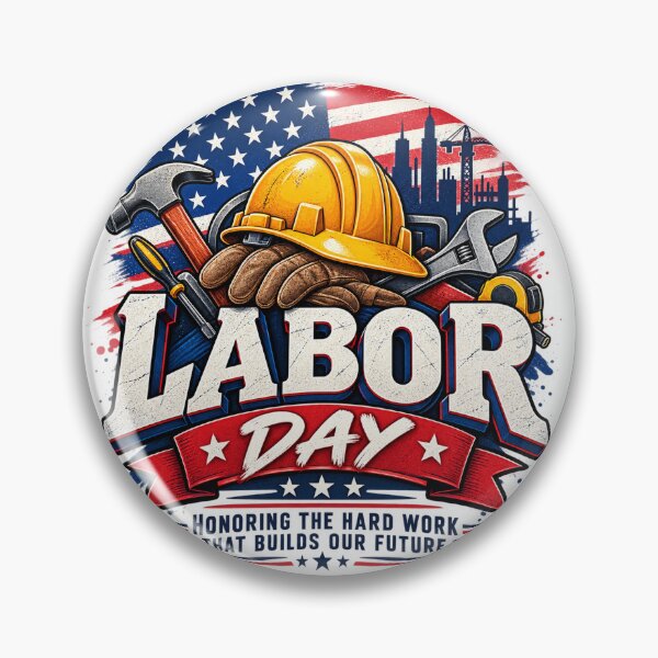 Item preview, Vintage Labor Day Hard Work American Worker Patriotic designed and sold by CreativeNest Prints.