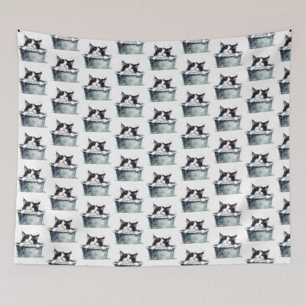 Item preview, Cat | Black & White Cat | Minimal Pet Aesthetic Art designed and sold by Mandayartstudio.