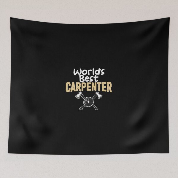 Item preview, World's Best Carpenter Woodworker Axes Wood Sign designed and sold by anitabdxeile.