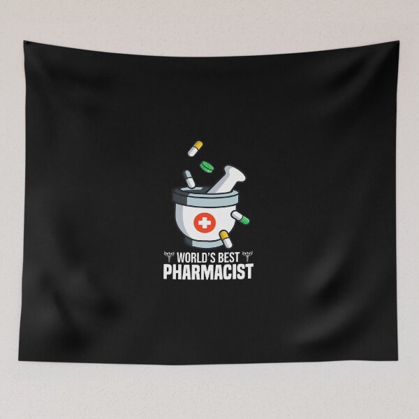 Item preview, World's Best Pharmacist Mortar Pestle Pill Design designed and sold by aucesangl.