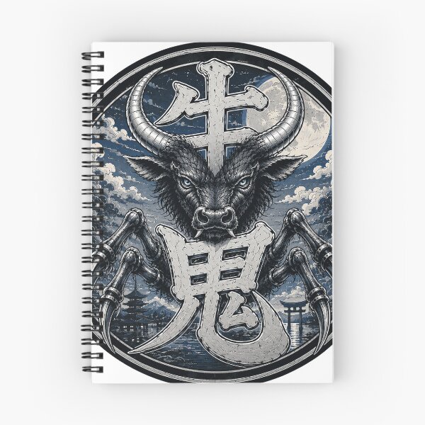 Item preview, USHI-ONI GUARDIAN OF THE SILVER MOON JAPANESE KANJI YOKAI ART designed and sold by Handcan.