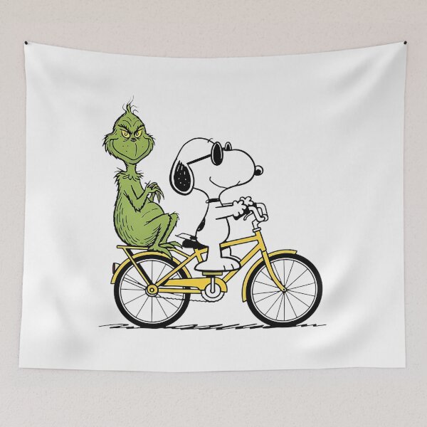 Item preview, Snoopy Riding Bike With The Grinch designed and sold by Triskelion-shop.