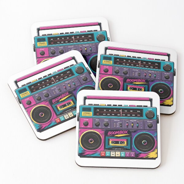 Item preview, Colorful Retro Boombox Vintage 80s Music Graphic designed and sold by LarkLeaf.