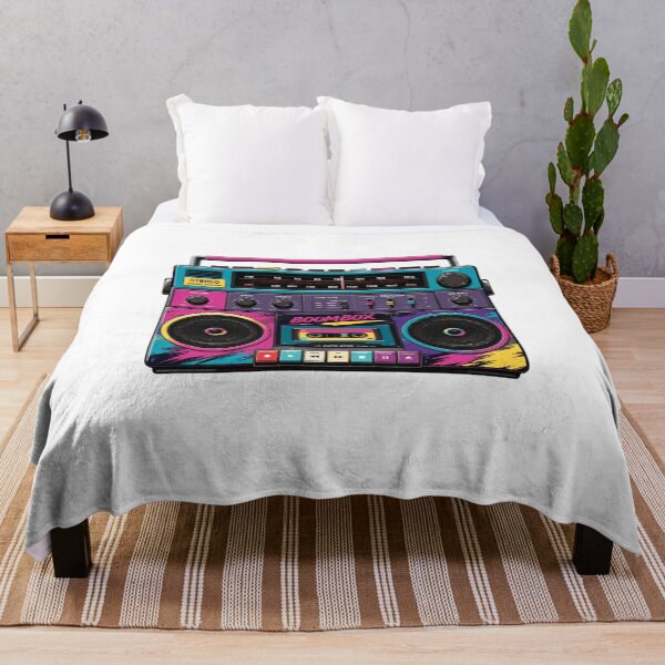 Item preview, Colorful Retro Boombox Vintage 80s Music Graphic designed and sold by LarkLeaf.
