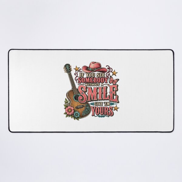 Item preview, If You See Somebody Without A Smile Give ’Em Yours Quote designed and sold by Glow-Paw-Studio.