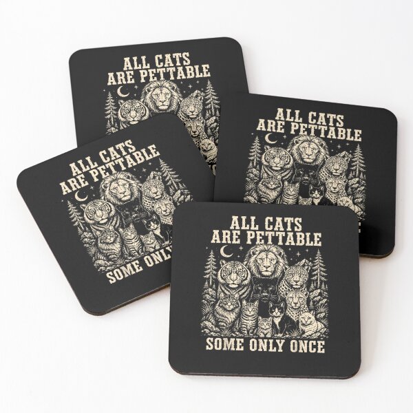 Item preview, All Cats are Pettable Some Only Once Wild Cat Relaxed Retro designed and sold by MatherFisher.