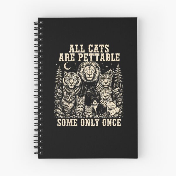 Item preview, All Cats are Pettable Some Only Once Wild Cat Relaxed Retro designed and sold by MatherFisher.