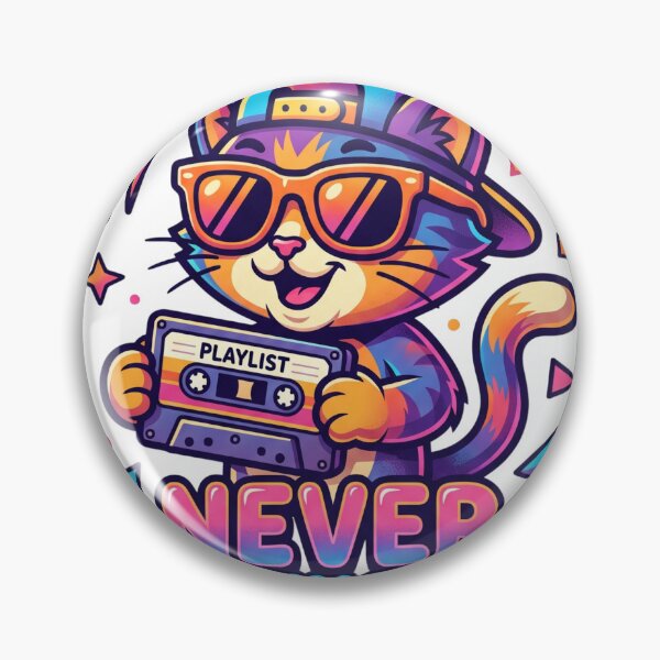 Item preview, Never Sleeping Club - Retro 90s Neon Cat Mascot designed and sold by rich-moda.