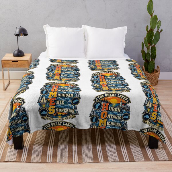 Item preview, The Great Lakes H.O.M.E.S. Funny Lakes Travel Nature Design designed and sold by Glow-Paw-Studio.