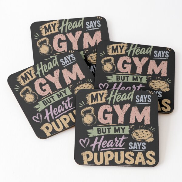 Item preview, My Head Says Gym But My Heart Says Pupusas Salvadoran Food Fitness Humor designed and sold by JonesFlora2025.