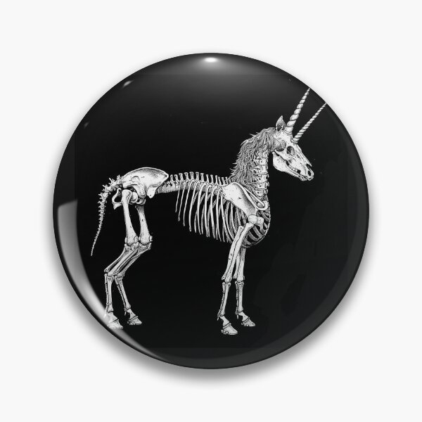 Item preview, Skeletal Unicorn Gothic Horse Skeleton Black and White Art Design designed and sold by inkoutninja.