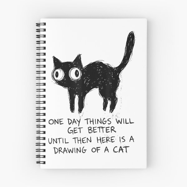 Item preview, One Day Things Will Get Better Funny Cat Meme Mental Health T-Shirt designed and sold by PrintWaveMagic.