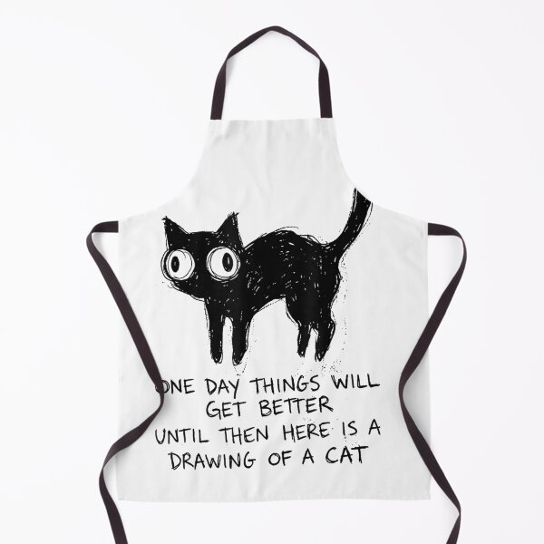 Item preview, One Day Things Will Get Better Funny Cat Meme Mental Health T-Shirt designed and sold by PrintWaveMagic.