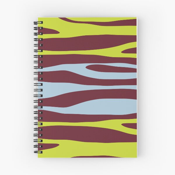 Item preview, Abstract Organic Wild Stripe Horizontal Pattern in Burgundy and Chartreuse designed and sold by kierkegaard.