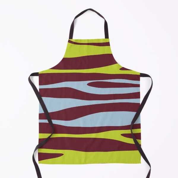 Item preview, Abstract Organic Wild Stripe Horizontal Pattern in Burgundy and Chartreuse designed and sold by kierkegaard.