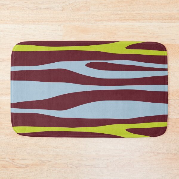 Item preview, Abstract Organic Wild Stripe Horizontal Pattern in Burgundy and Chartreuse designed and sold by kierkegaard.