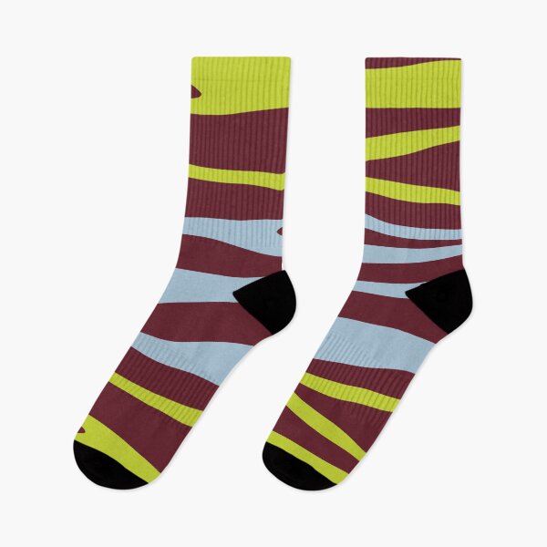 Item preview, Abstract Organic Wild Stripe Horizontal Pattern in Burgundy and Chartreuse designed and sold by kierkegaard.