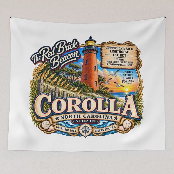 Item preview, Corolla NC Red Brick Lighthouse designed and sold by The Coastal Route.