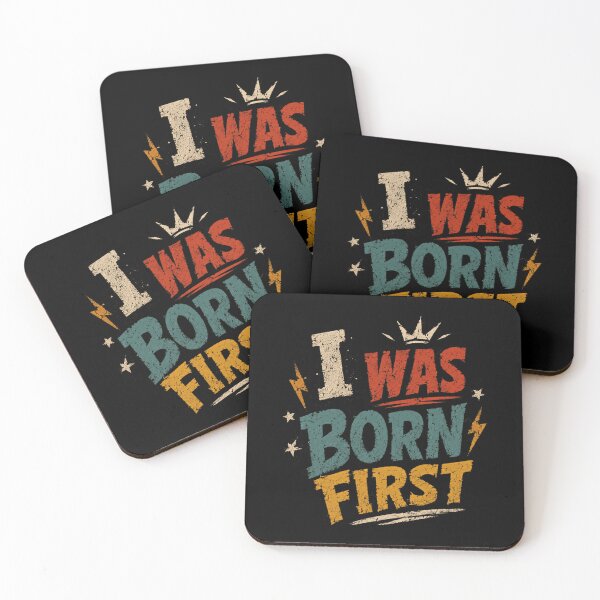 Item preview, I Was Born First Eldest Child Older Sibling Family Humor designed and sold by RetroMini2026.