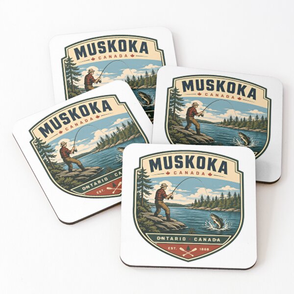 Item preview, Muskoka Canada Ontario Canada Est. 1868 Fishing Angler Lake Vacation designed and sold by Simsimah26Parks.