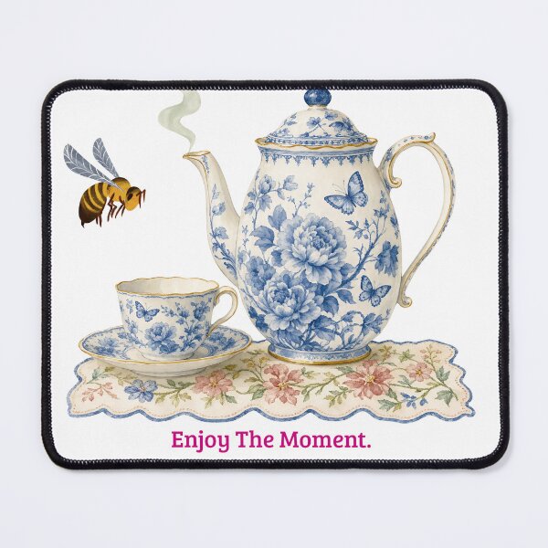Item preview, "Teapot and Cup: Enjoy The Moment." designed and sold by Kuevitaglowshop.
