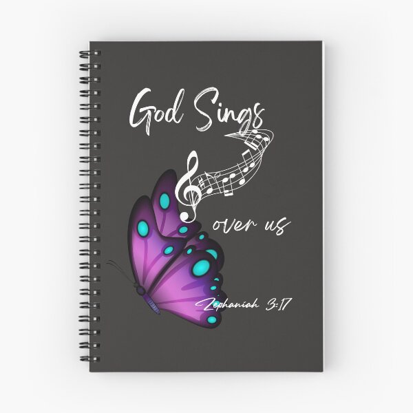 Item preview, God Sings Over Us – Butterfly & Treble Clef Christian Design designed and sold by TetelestaiWeave.