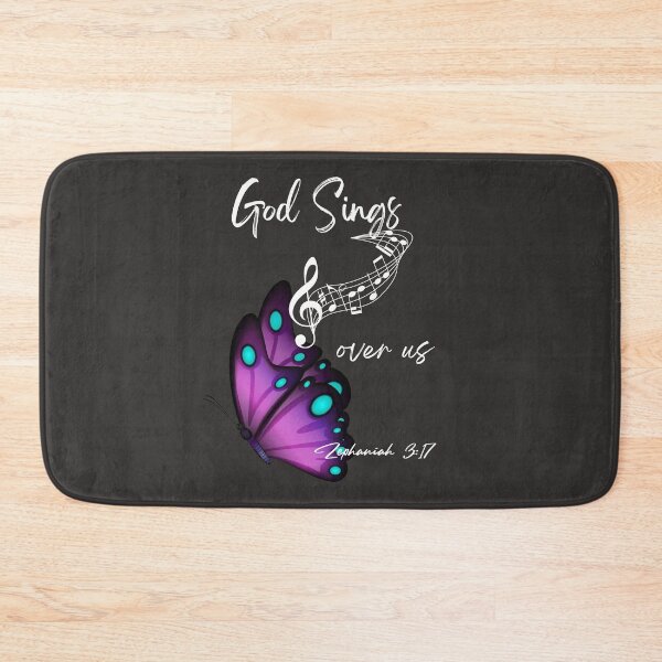 Item preview, God Sings Over Us – Butterfly & Treble Clef Christian Design designed and sold by TetelestaiWeave.