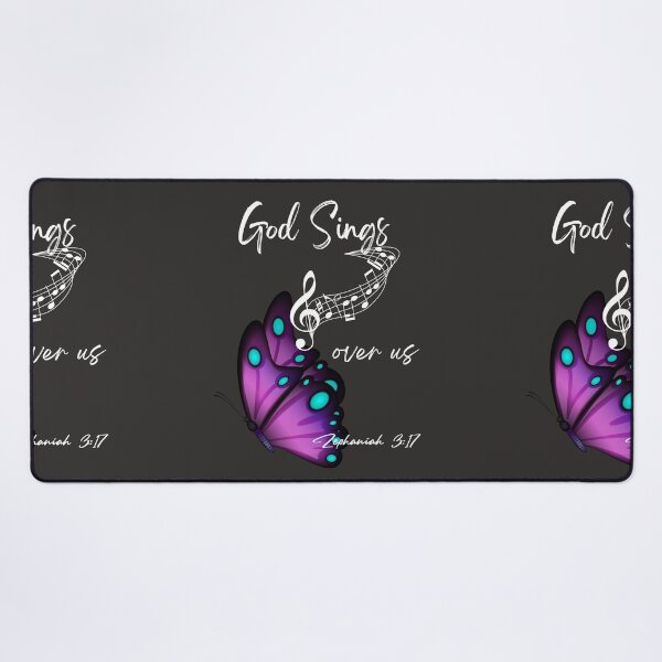 Item preview, God Sings Over Us – Butterfly & Treble Clef Christian Design designed and sold by TetelestaiWeave.