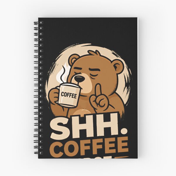 Item preview, Shh. Coffee First Funny Bear Coffee Lover Morning Wake Up designed and sold by JonesFlora2025.