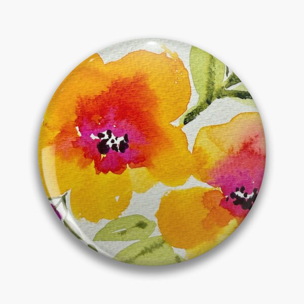 Item preview, Watercolour Bright Loose Florals designed and sold by LakeArtWorks.