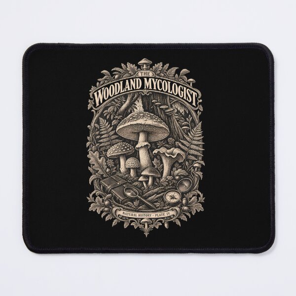Item preview, The Woodland Mycologist – Vintage Fungi & Naturalist Illustration designed and sold by AmiGraph.