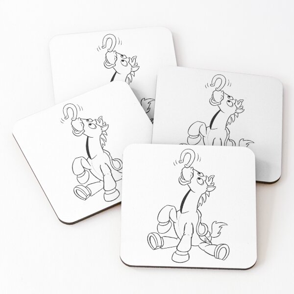 Item preview, Playful Horse Sitting Horseshoe Line Art designed and sold by Snyder93.