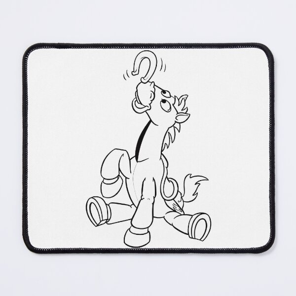 Item preview, Playful Horse Sitting Horseshoe Line Art designed and sold by Snyder93.