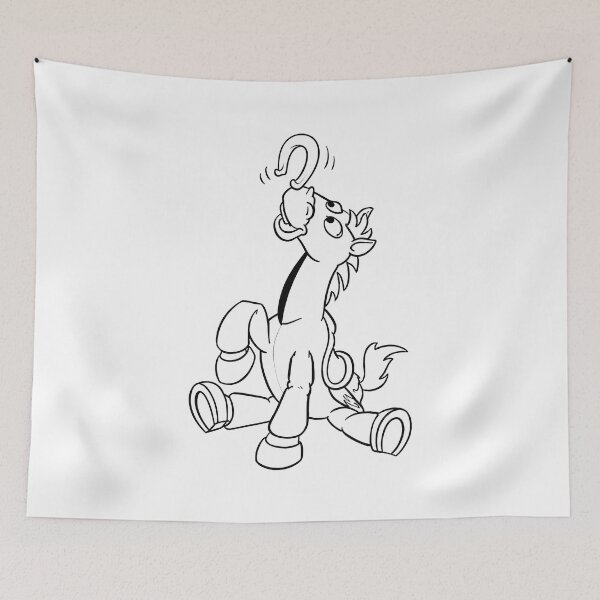 Item preview, Playful Horse Sitting Horseshoe Line Art designed and sold by Snyder93.