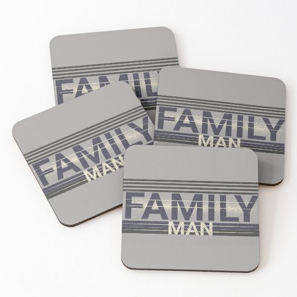 Item preview, Retro Half Tone Family Man Dad blue gray designed and sold by TackyTime.