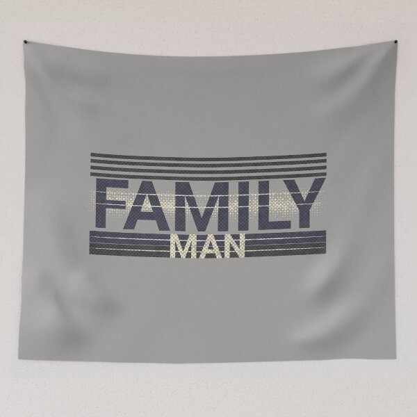 Item preview, Retro Half Tone Family Man Dad blue gray designed and sold by TackyTime.