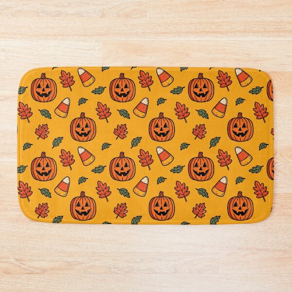 Item preview, Yellow Halloween Pumpkin Pattern designed and sold by MZS Studio.