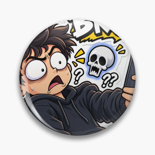 Item preview, BRO… Stunned Phone Reaction Cartoon Sticker designed and sold by Memerzero.