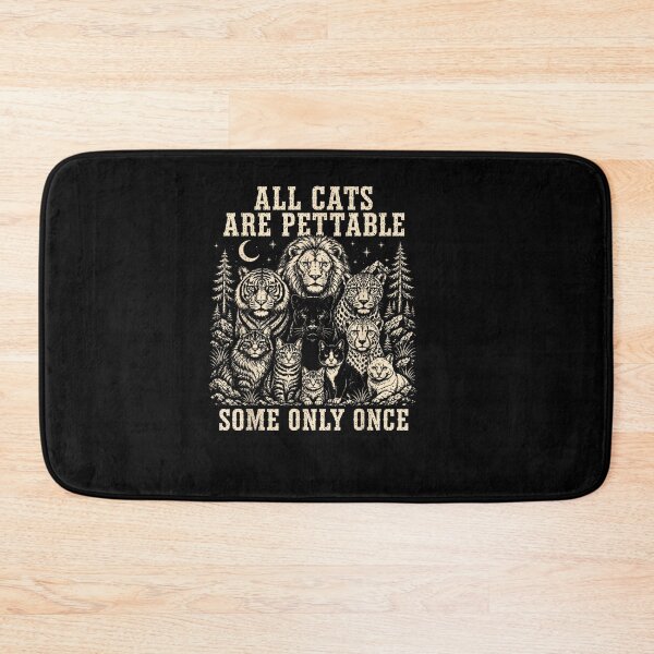 Item preview, All Cats are Pettable Some Only Once Wild Cat Relaxed Retro designed and sold by Juansustait.