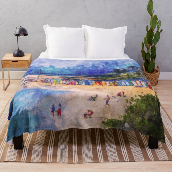 Item preview, The Bath Huts at Brighton Beach Watercolor designed and sold by Steven Jodoin.