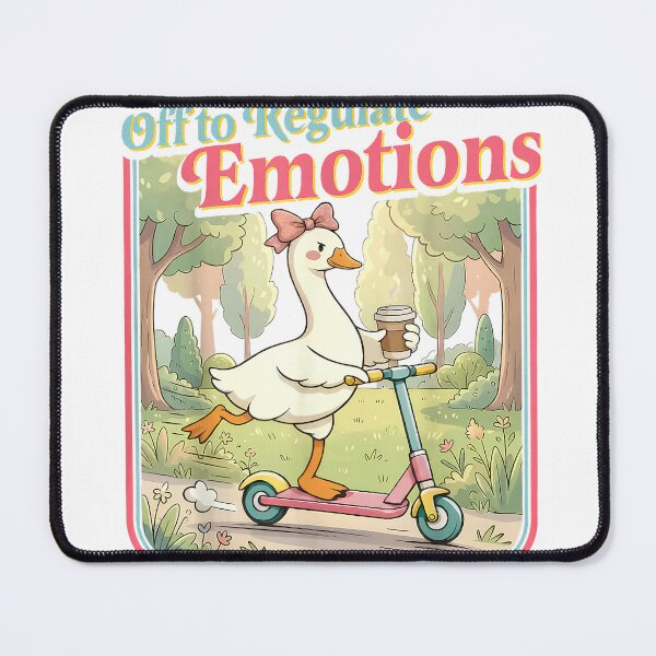 Item preview, Off to Regulate Emotions Mental Health Funny Goose Scooter T-Shirt designed and sold by i-m-p-e-x.