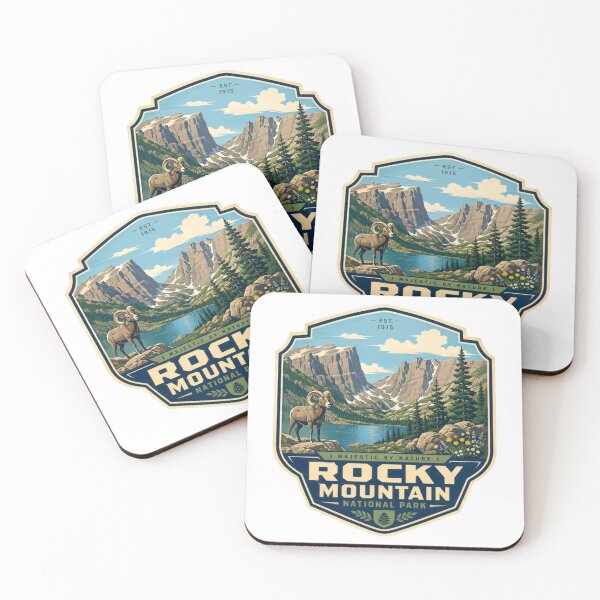 Item preview, Rocky Mountain National Park Est. 1915 Majestic By Nature Colorado Mountains Hiking Outdoors Wildlife Explorer designed and sold by Simsimah26Parks.