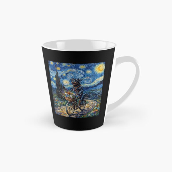 Item preview, Patterdale Terrier Biking Bike Starry Night Van Gogh Art Dog Lover designed and sold by dian-rody-crest.
