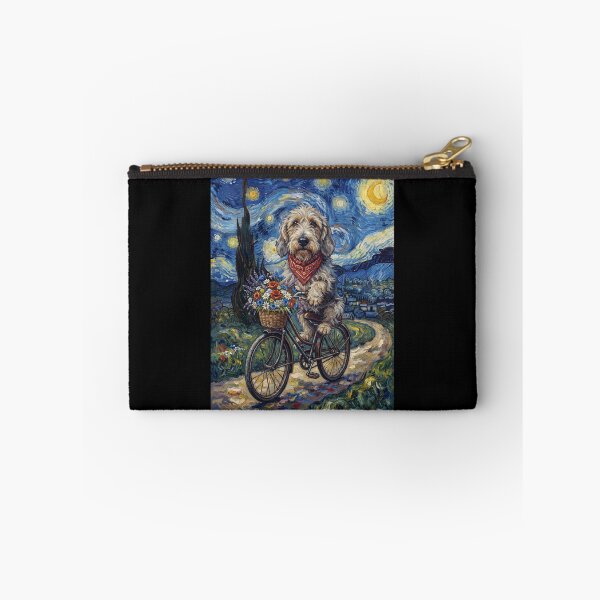 Item preview, Petit Basset Griffon Vendeen Biking Bike Starry Night Van Gogh Art Dog Lover designed and sold by dian-rody-crest.