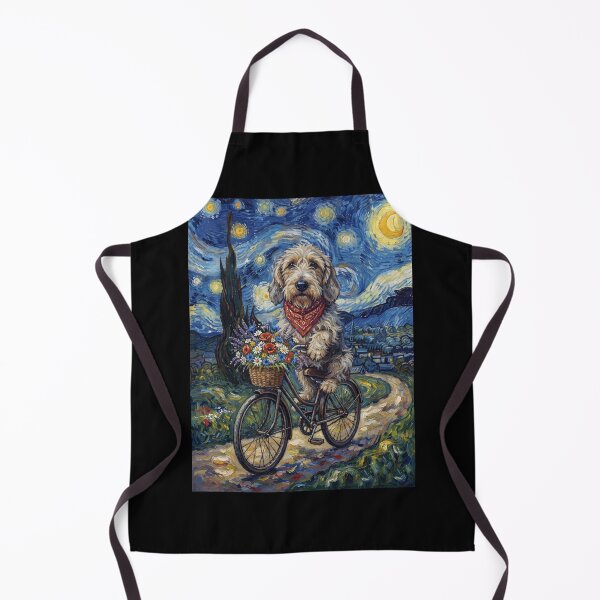 Item preview, Petit Basset Griffon Vendeen Biking Bike Starry Night Van Gogh Art Dog Lover designed and sold by dian-rody-crest.