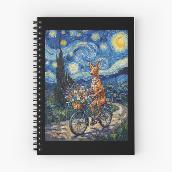 Item preview, Pharaoh Hound Biking Bike Starry Night Van Gogh Art Dog Lover designed and sold by dian-rody-crest.