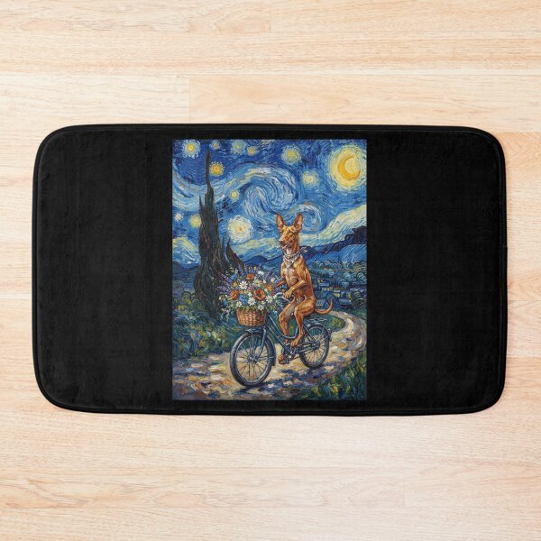 Item preview, Pharaoh Hound Biking Bike Starry Night Van Gogh Art Dog Lover designed and sold by dian-rody-crest.
